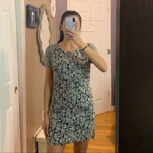 White and black dress